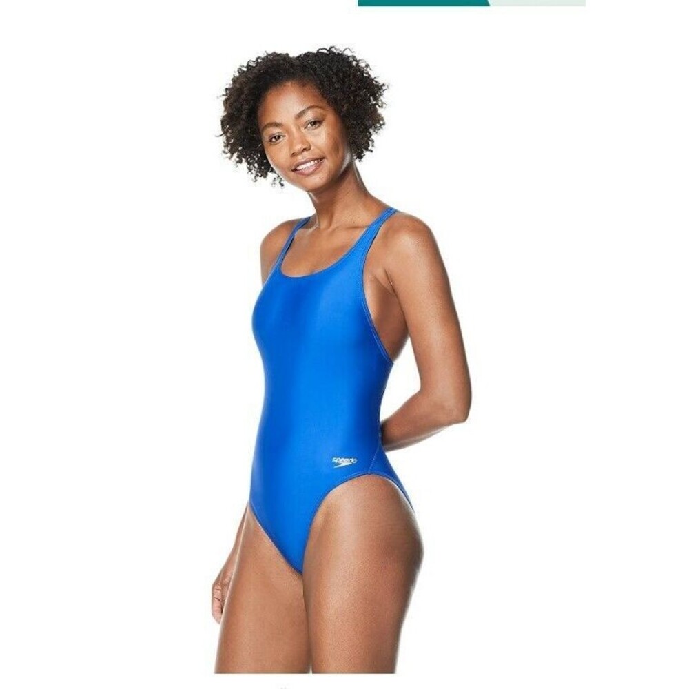 Speedo Women One Piece Prolt Super Pro Solid Adult Swimsuit, Speedo Blue, 8/ 34